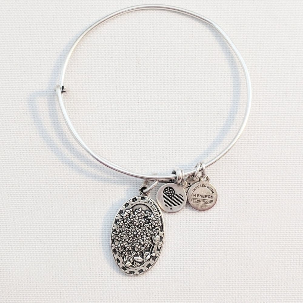 Alex and Ani Silver Daughter Charm Bracelet - Picture 1 of 6